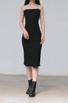 Marc le bihan belted tube top dress 21938-E21 BLACK